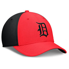 Detroit Tigers Nike Neon 90s Rise SwooshFlex Hat - Crimson/Black Hats