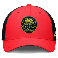 Houston Astros Nike Neon 90s Rise SwooshFlex Hat - Crimson/Black Hats