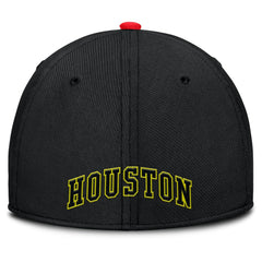 Houston Astros Nike Neon 90s Rise SwooshFlex Hat - Crimson/Black Hats