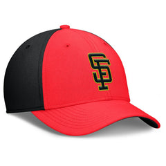 San Francisco Giants Nike Neon 90s Rise SwooshFlex Hat - Crimson/Black Hats