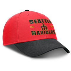 Seattle Mariners Nike Neon 90s Rise Adjustable Hat - Crimson/Black Hats