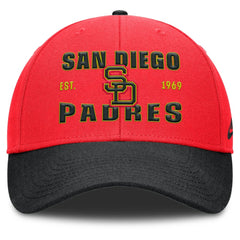 San Diego Padres Nike Neon 90s Rise Adjustable Hat - Crimson/Black Hats