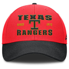 Texas Rangers Nike Neon 90s Rise Adjustable Hat - Crimson/Black Hats