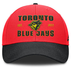 Toronto Blue Jays Nike Neon 90s Rise Adjustable Hat - Crimson/Black Hats
