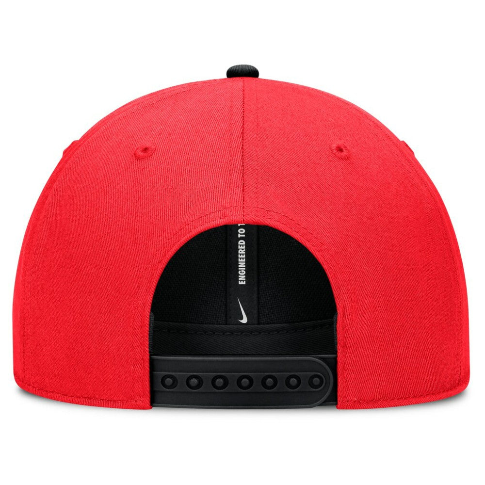 Atlanta Braves Nike Neon 90s Rise Adjustable Hat - Crimson/Black Hats