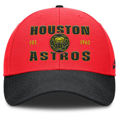 Houston Astros Nike Neon 90s Rise Adjustable Hat - Crimson/Black Hats