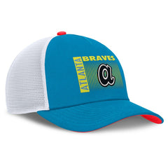 Atlanta Braves Nike Neon 90s Rise Structured Performance Adjustable Trucker Hat - Teal Hats