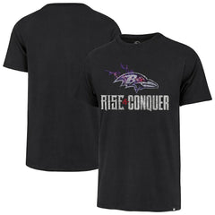 Baltimore Ravens '47 Rise and Conquer Franklin T-Shirt Black