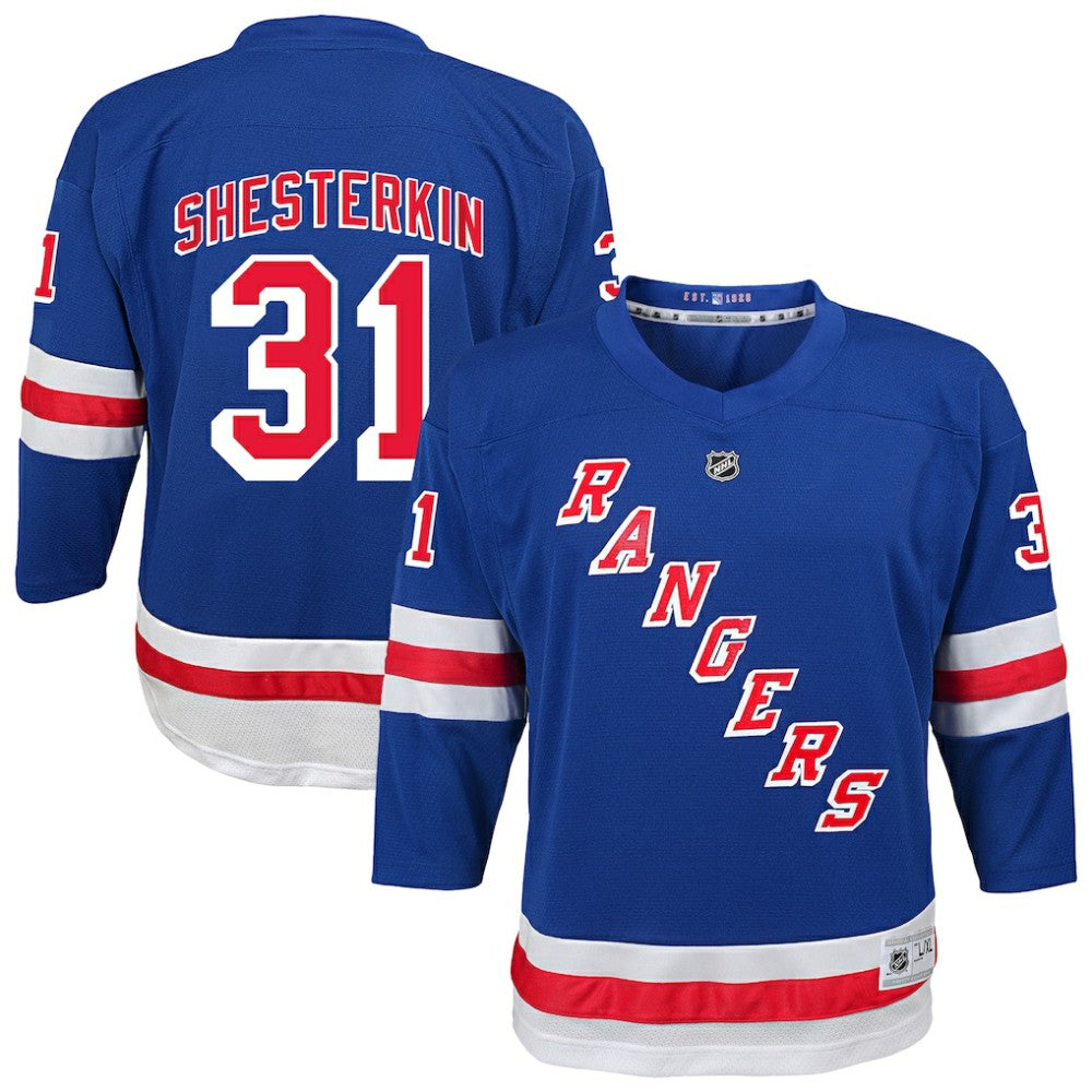 NHL Igor Shesterkin New York Rangers Youth Home Replica Player Jersey - Blue