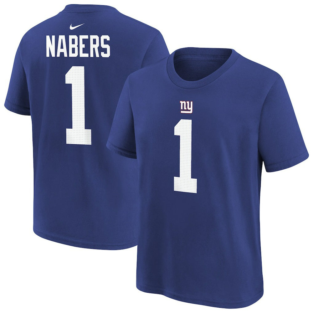 Malik Nabers New York Giants Player Name & Number T-Shirt Royal