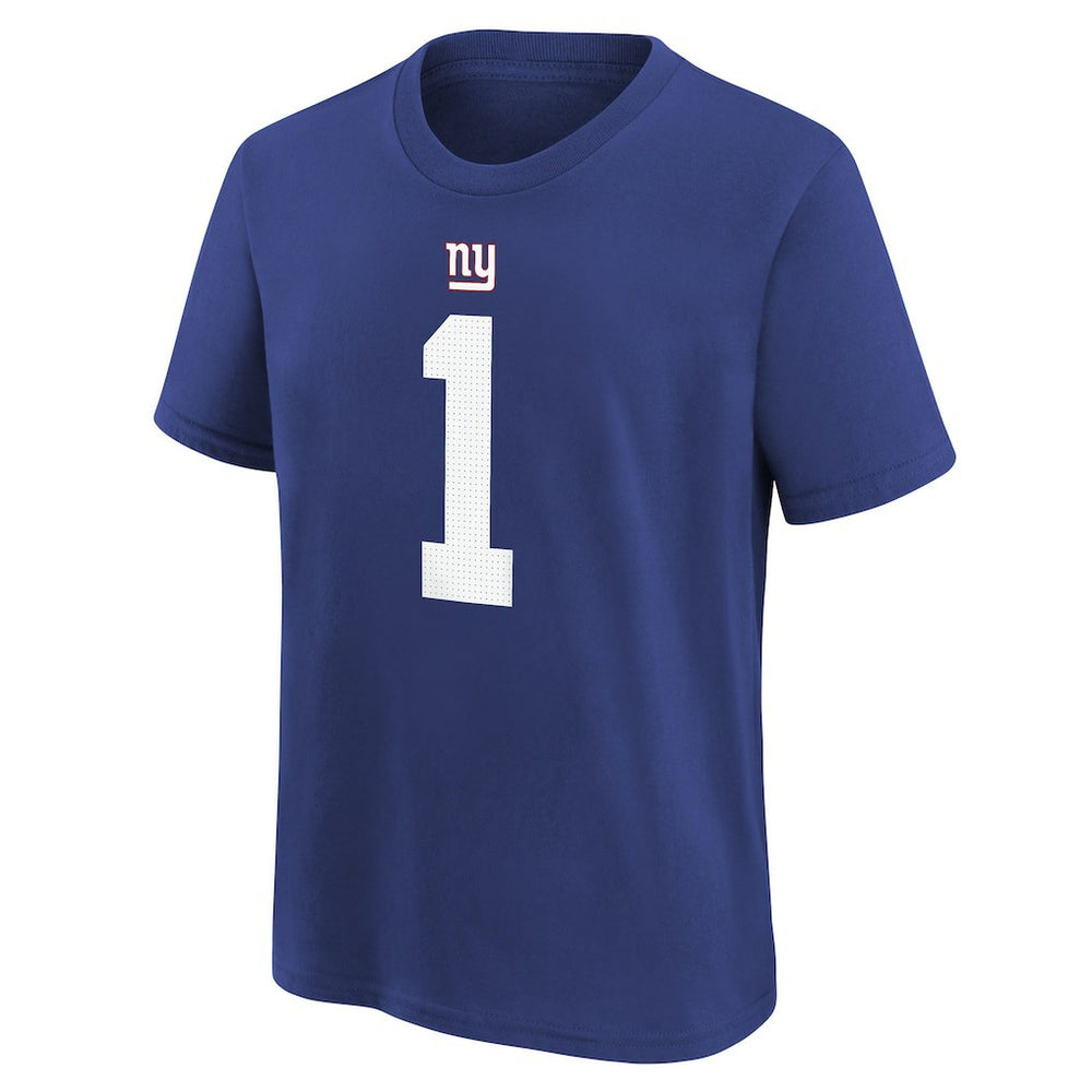 Malik Nabers New York Giants Player Name & Number T-Shirt Royal