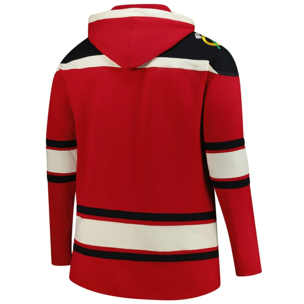 NHL Chicago Blackhawks '47 Big & Tall Superior Lacer Fleece Pullover Hoodie - Red