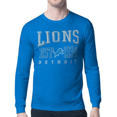 Detroit Lions Starter Retro Team Logo Long Sleeve T-Shirt Blue