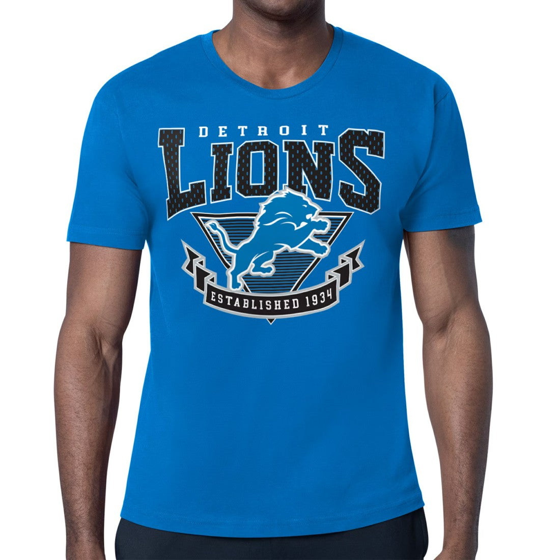 Detroit Lions Starter '80s Inspired Team Logo T-Shirt  Blue