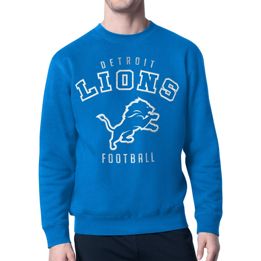 Detroit Lions Starter City Team Logo Pullover Sweatshirt Blue