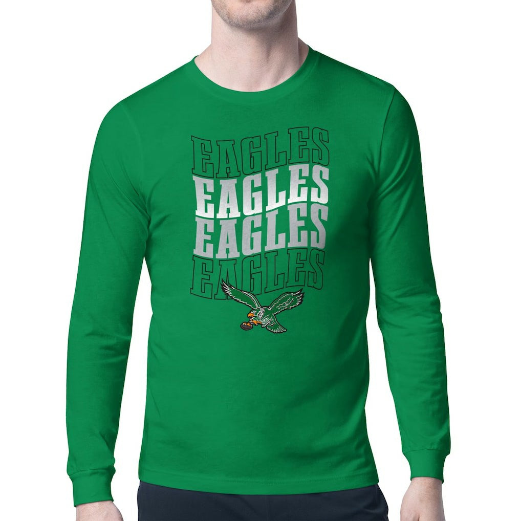Philadelphia Eagles Starter Retro Team Logo Long Sleeve T-Shirt Kelly Green