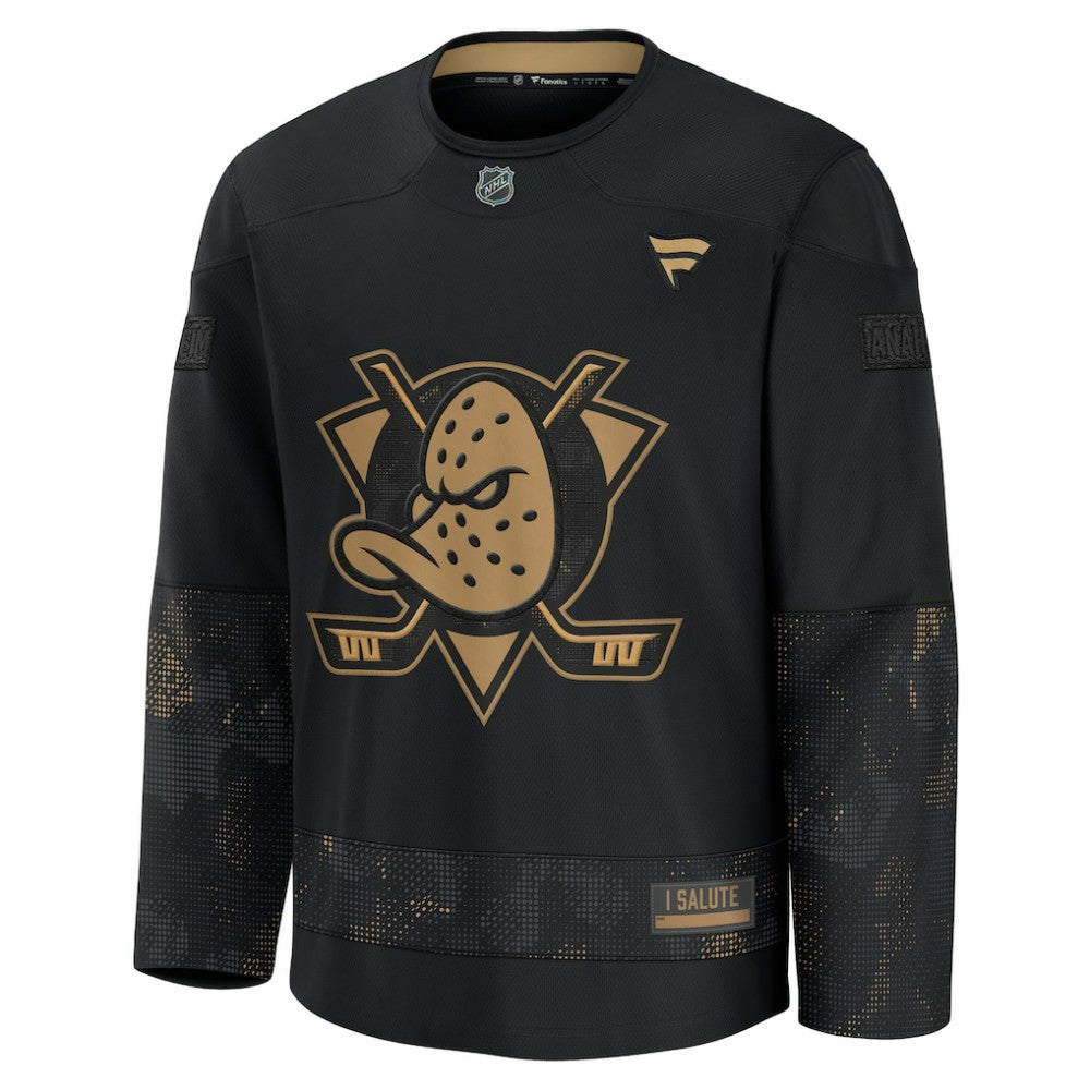 NHL Anaheim Ducks Fanatics 2024 Military Appreciation Practice Jersey - Black
