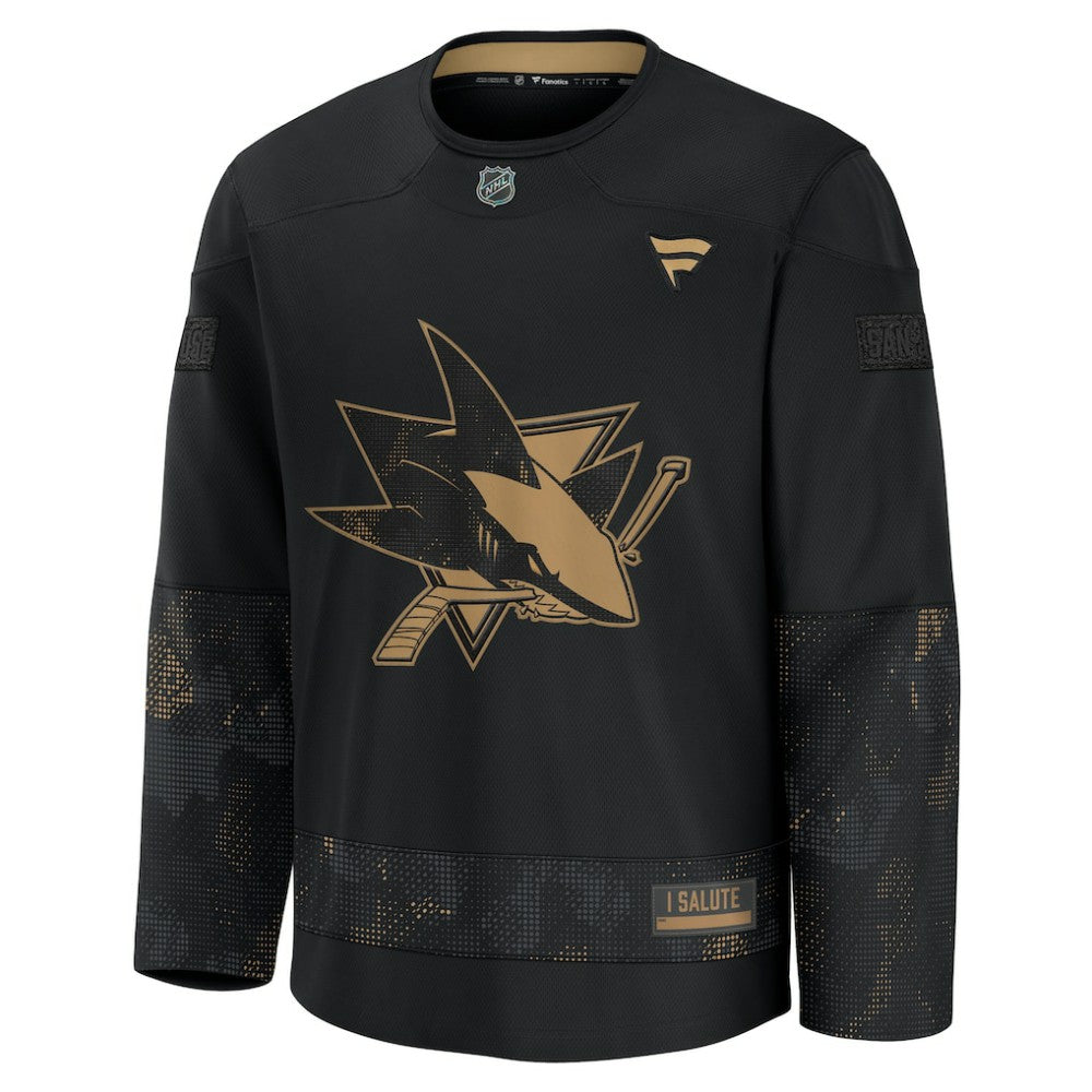 NHL San Jose Sharks Fanatics 2024 Military Appreciation Practice Jersey - Black