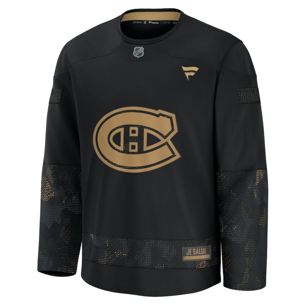 NHL Montreal Canadiens Fanatics 2024 Military Appreciation Practice Jersey - Black