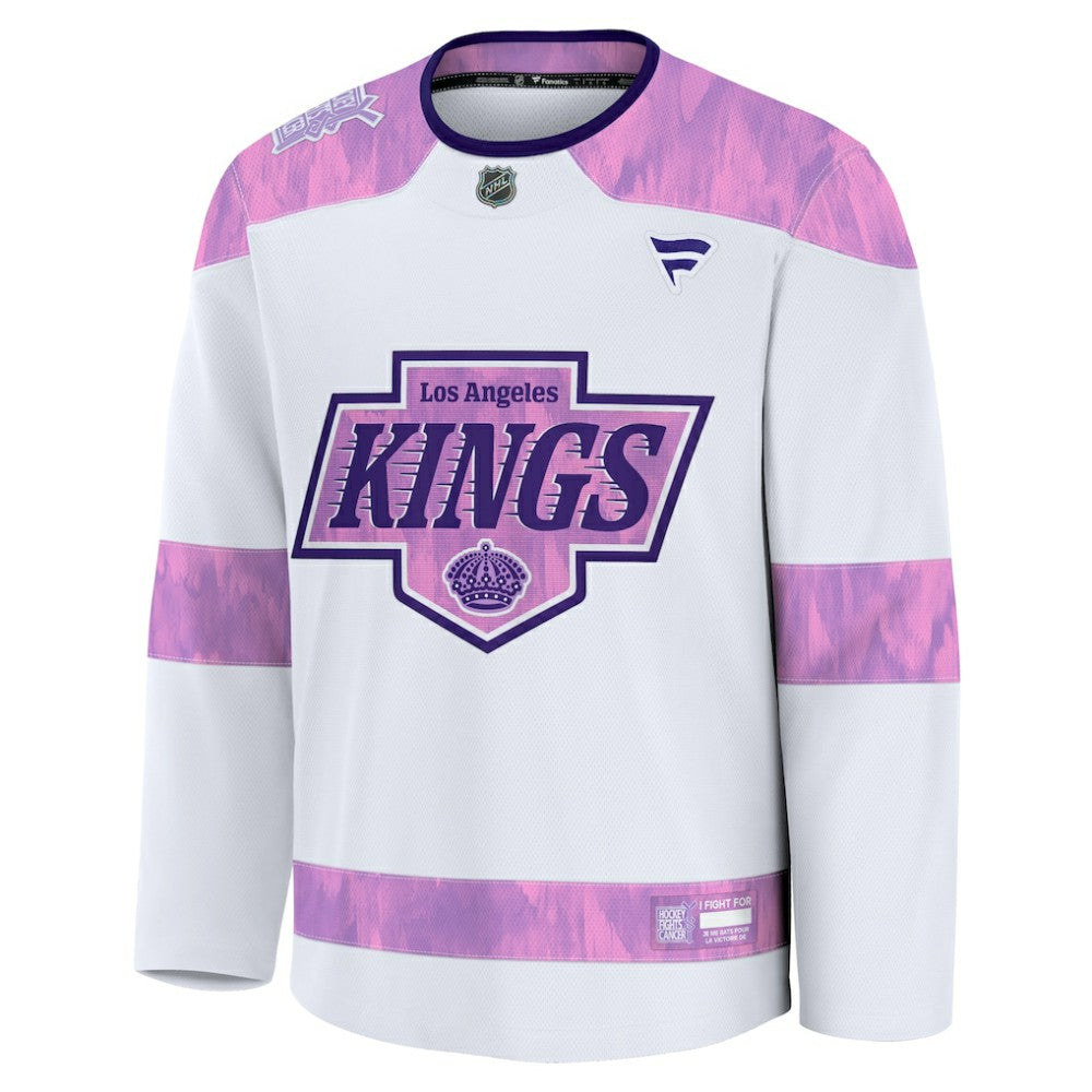 NHL Los Angeles Kings Fanatics 2024 Hockey Fights Cancer Practice Jersey - White