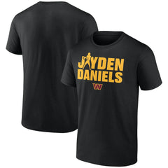 Jayden Daniels Washington Commanders Play Motion T-Shirt Black