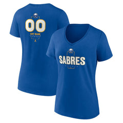 NHL,Custom Buffalo Sabres Women's Personalized Name & Number Midfielder V-Neck T-Shirt - Royal