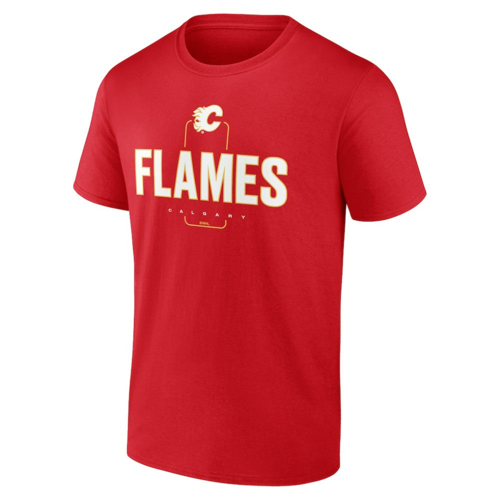 NHL,Custom Calgary Flames Personalized Name & Number Midfielder T-Shirt - Red