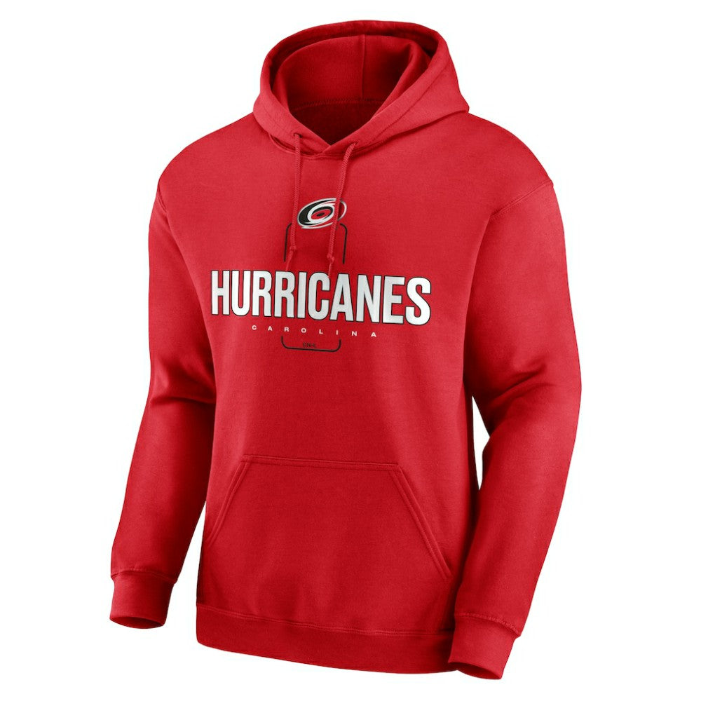 NHL,Custom Carolina Hurricanes Personalized Name & Number Midfielder Pullover Hoodie - Red