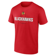 NHL,Custom Chicago Blackhawks Personalized Name & Number Midfielder T-Shirt - Red