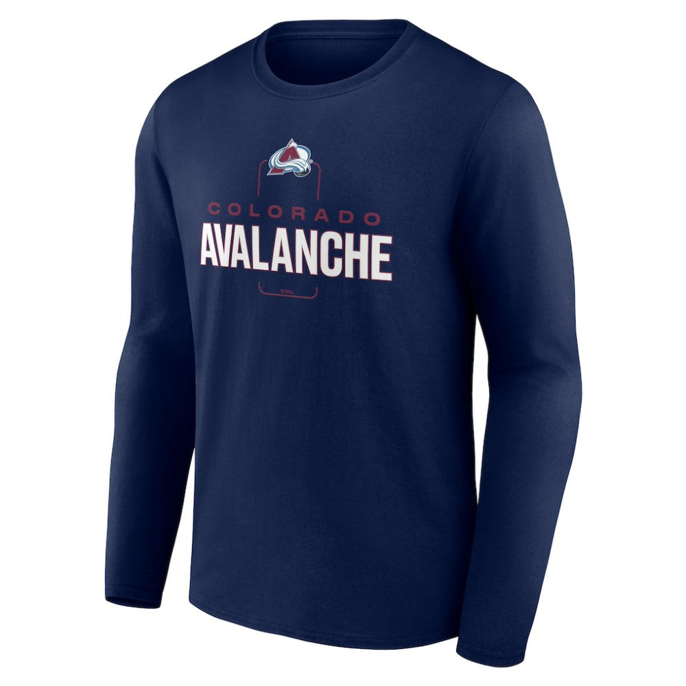 NHL,Custom Colorado Avalanche Personalized Name & Number Midfielder Long Sleeve T-Shirt - Navy