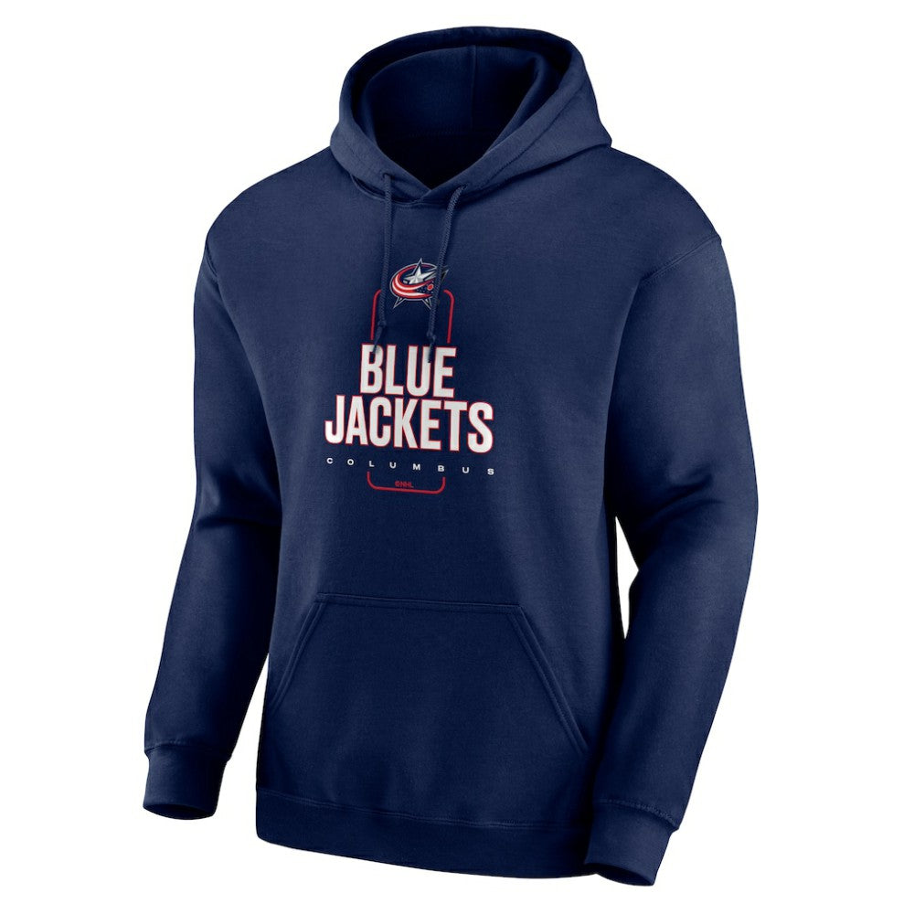 NHL,Custom Columbus Blue Jackets Personalized Name & Number Midfielder Pullover Hoodie - Navy