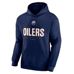 NHL,Custom Edmonton Oilers Personalized Name & Number Midfielder Pullover Hoodie - Navy