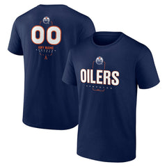 NHL,Custom Edmonton Oilers Personalized Name & Number Midfielder T-Shirt - Navy