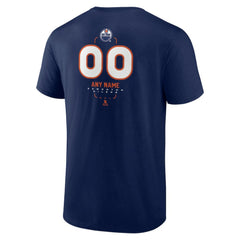 NHL,Custom Edmonton Oilers Personalized Name & Number Midfielder T-Shirt - Navy