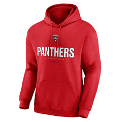 NHL,Custom Florida Panthers Personalized Name & Number Midfielder Pullover Hoodie - Red