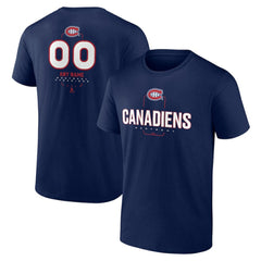 NHL,Custom Montreal Canadiens Personalized Name & Number Midfielder T-Shirt - Navy