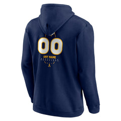 NHL,Custom Nashville Predators Personalized Name & Number Midfielder Pullover Hoodie - Navy