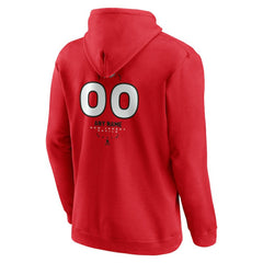 NHL,Custom New Jersey Devils Personalized Name & Number Midfielder Pullover Hoodie - Red