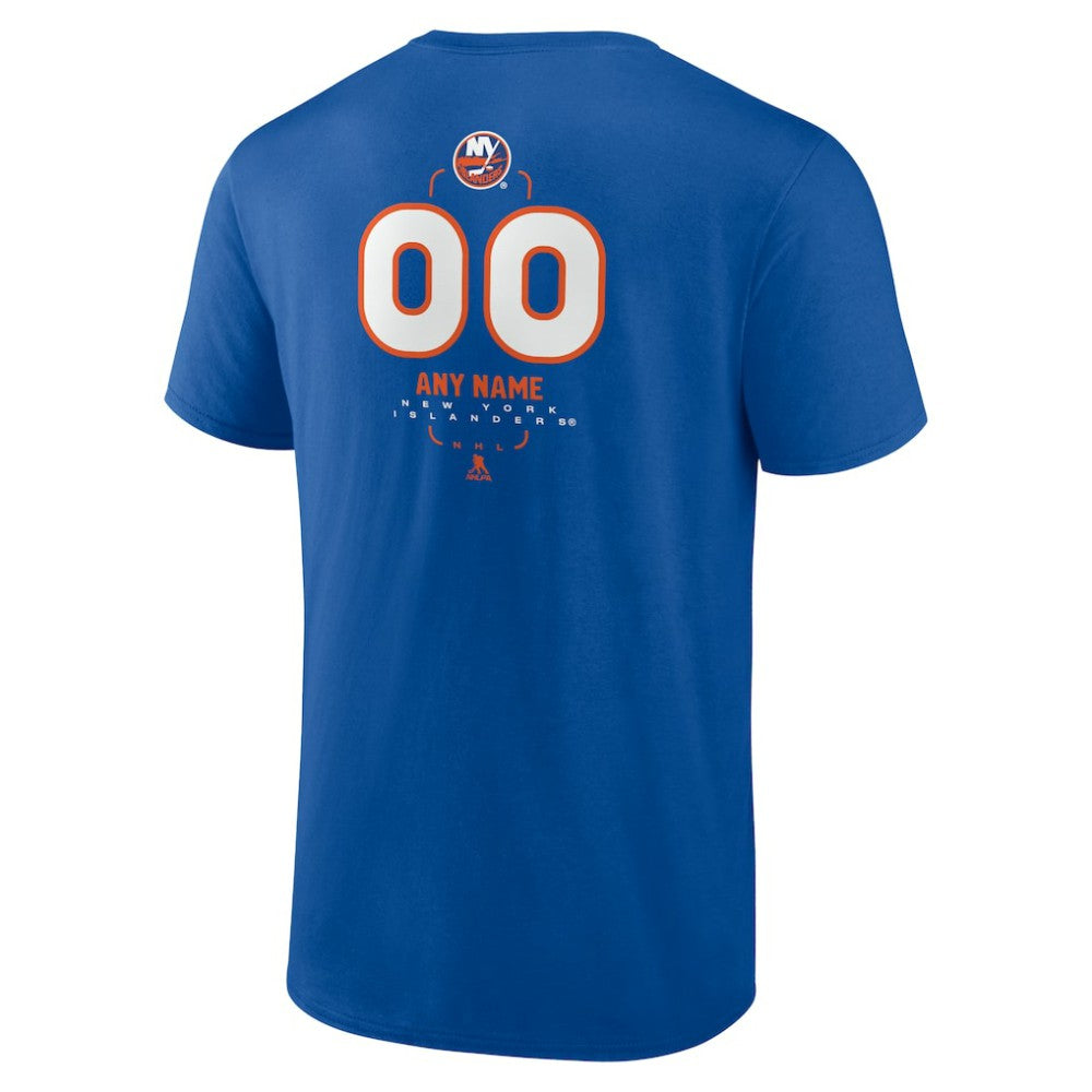 NHL,Custom New York Islanders Personalized Name & Number Midfielder T-Shirt - Royal
