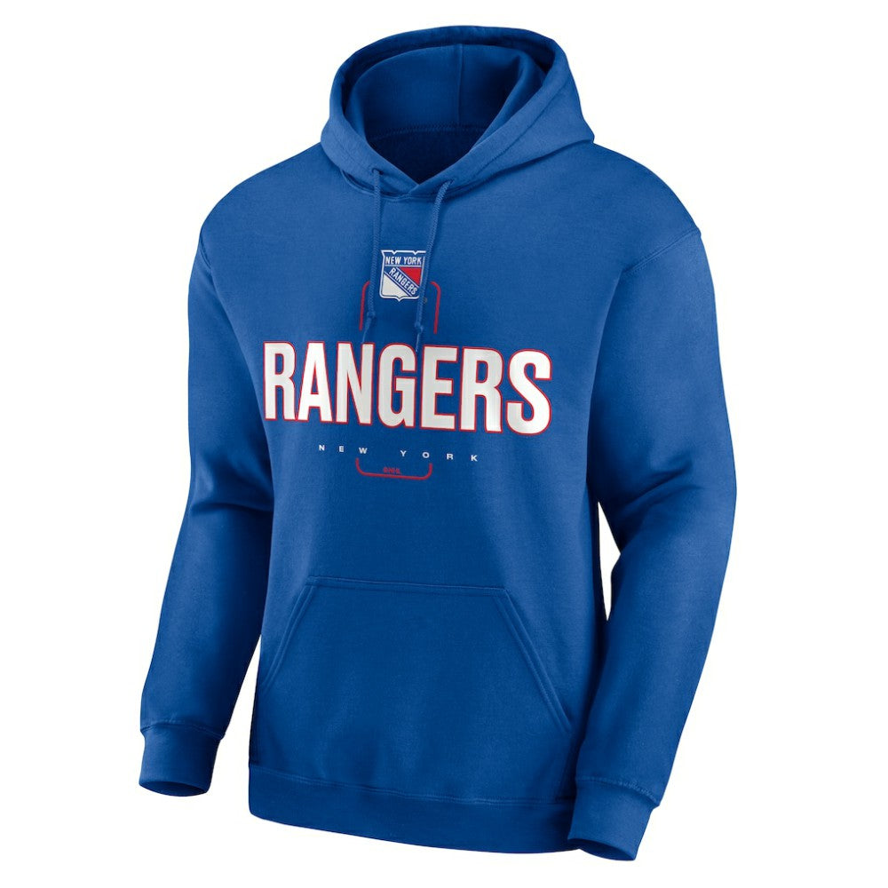 NHL,Custom New York Rangers Personalized Name & Number Midfielder Pullover Hoodie - Blue