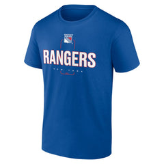 NHL,Custom New York Rangers Personalized Name & Number Midfielder T-Shirt - Blue