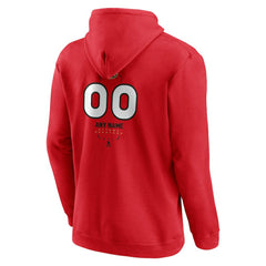 NHL,Custom Ottawa Senators Personalized Name & Number Midfielder Pullover Hoodie - Red