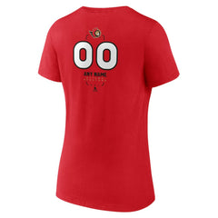 NHL,Custom Ottawa Senators Women's Personalized Name & Number Midfielder V-Neck T-Shirt - Red
