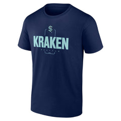 NHL,Custom Seattle Kraken Personalized Name & Number Midfielder T-Shirt - Deep Sea Blue