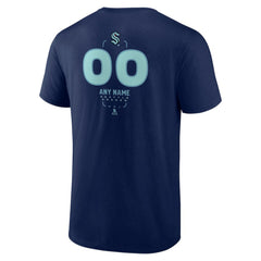 NHL,Custom Seattle Kraken Personalized Name & Number Midfielder T-Shirt - Deep Sea Blue
