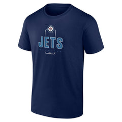 NHL,Custom Winnipeg Jets Personalized Name & Number Midfielder T-Shirt - Navy
