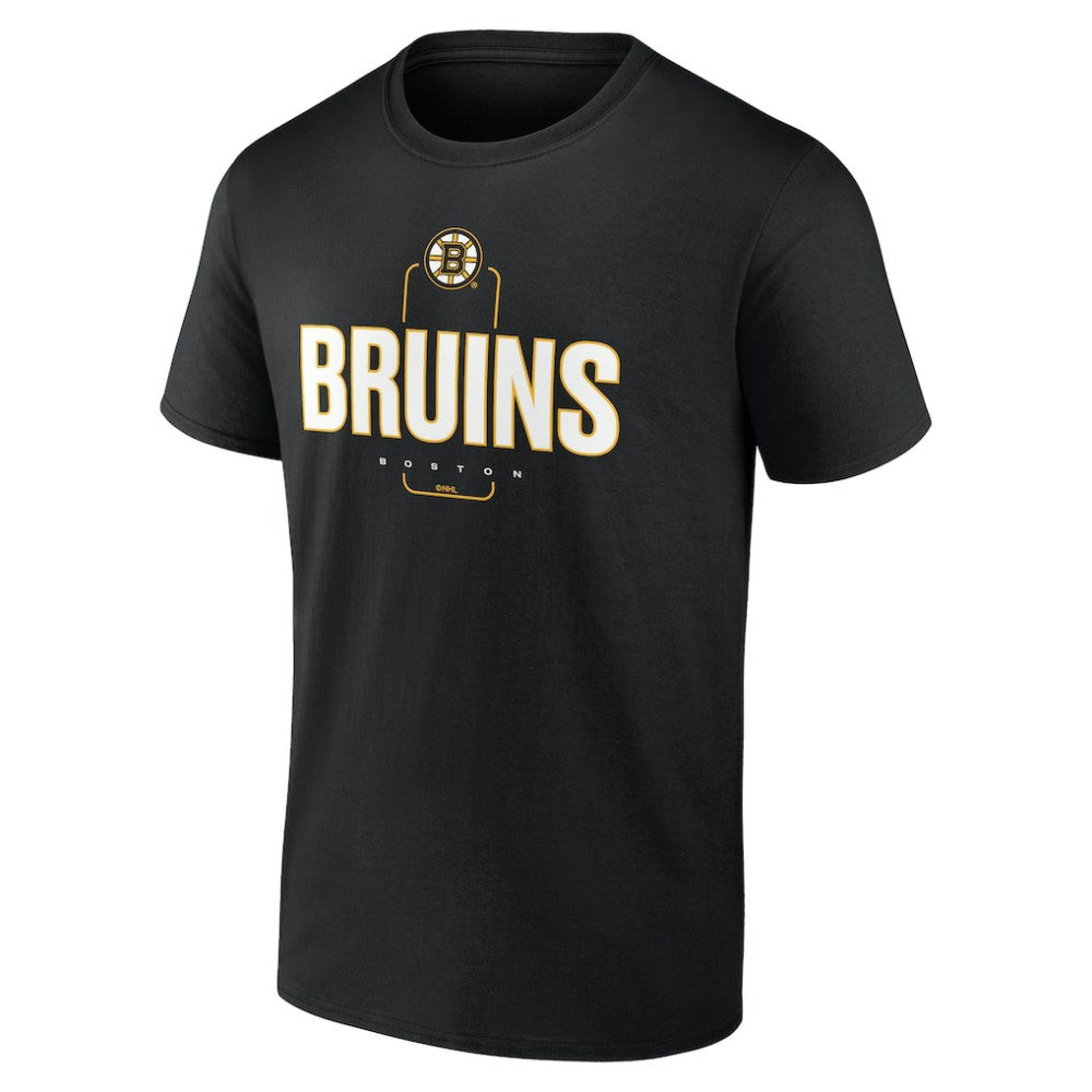 NHL,Custom Boston Bruins Personalized Name & Number Midfielder T-Shirt - Black