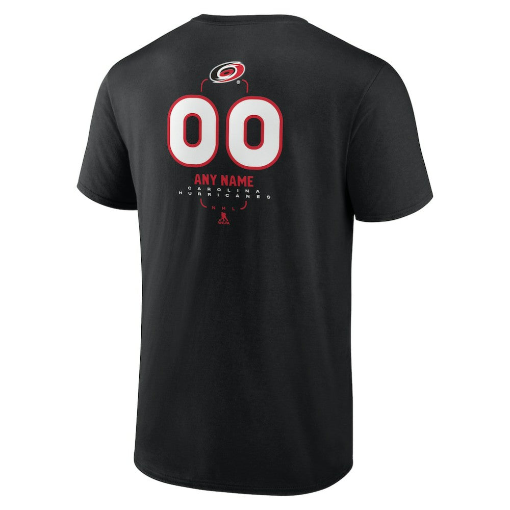 NHL,Custom Carolina Hurricanes Personalized Name & Number Midfielder T-Shirt - Black