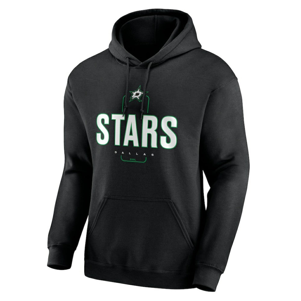 NHL,Custom Dallas Stars Personalized Name & Number Midfielder Pullover Hoodie - Black