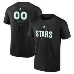 NHL,Custom Dallas Stars Personalized Name & Number Midfielder T-Shirt - Black
